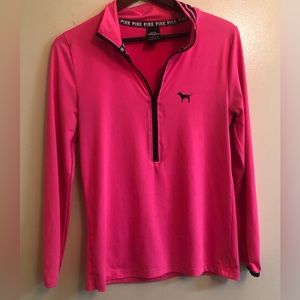 PINK | Victoria's Secret Ultimate Quarter-Zip Pullover Size M in Hot Pink